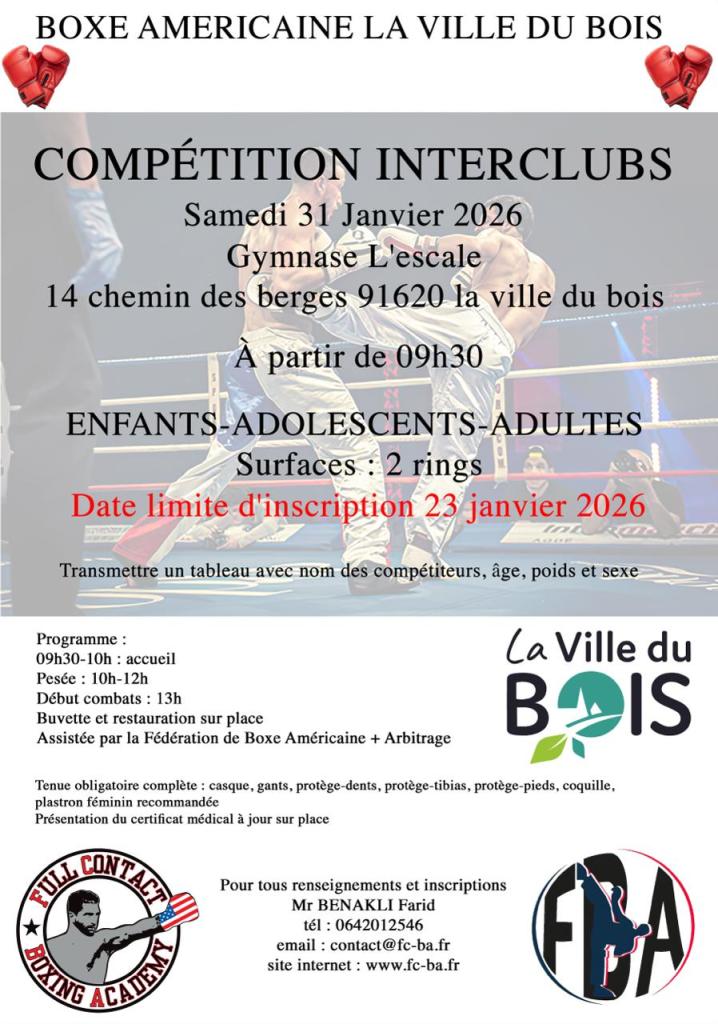 Lire la suite à propos de l’article COMPETITION FEDERAL INTERCLUBS A LA VILLE DU BOIS